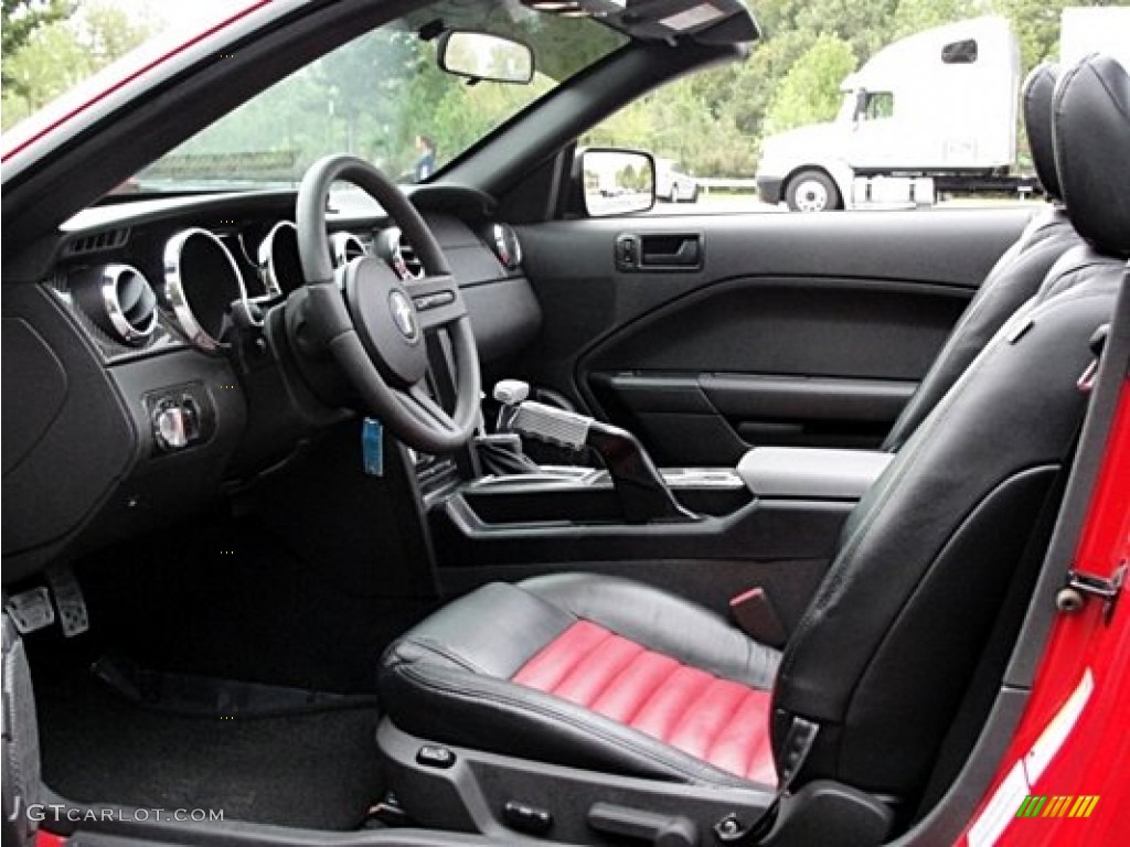 Dark Charcoal/Red Interior 2005 Ford Mustang Roush Stage 1 Convertible Photo #70916533