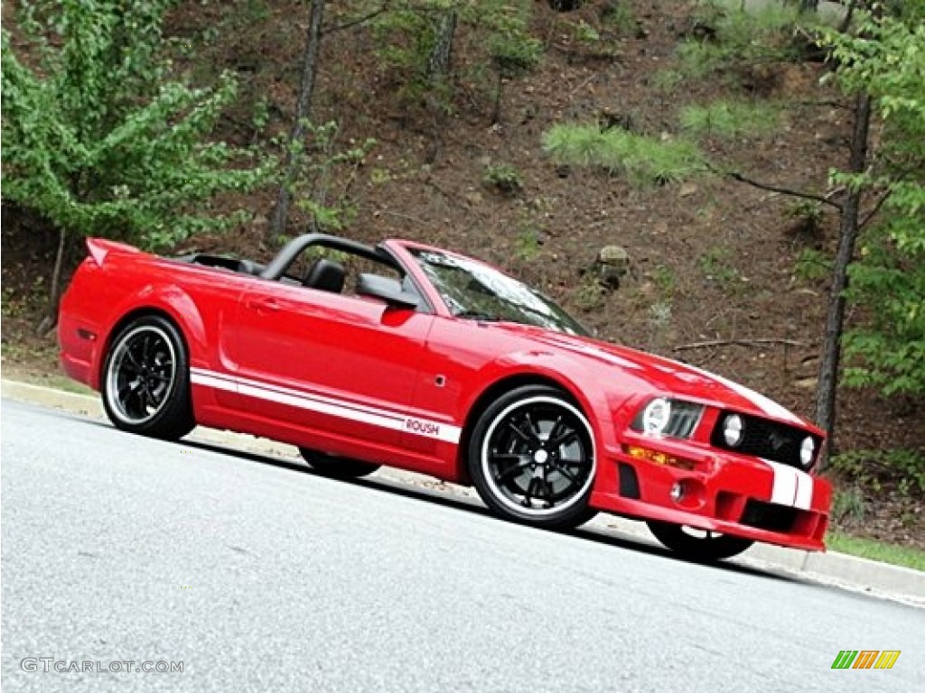 2005 Mustang Roush Stage 1 Convertible - Torch Red / Dark Charcoal/Red photo #24
