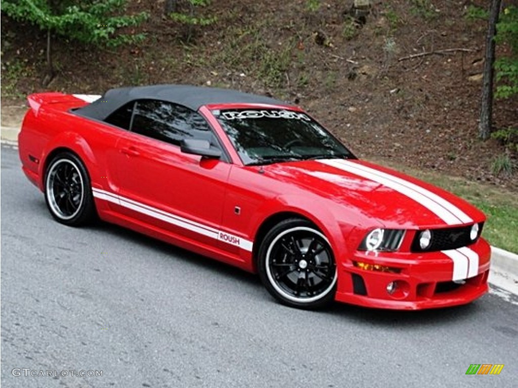 2005 Mustang Roush Stage 1 Convertible - Torch Red / Dark Charcoal/Red photo #25