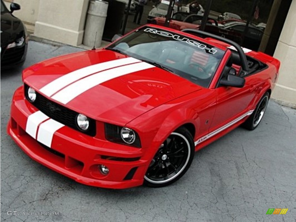 2005 Mustang Roush Stage 1 Convertible - Torch Red / Dark Charcoal/Red photo #27