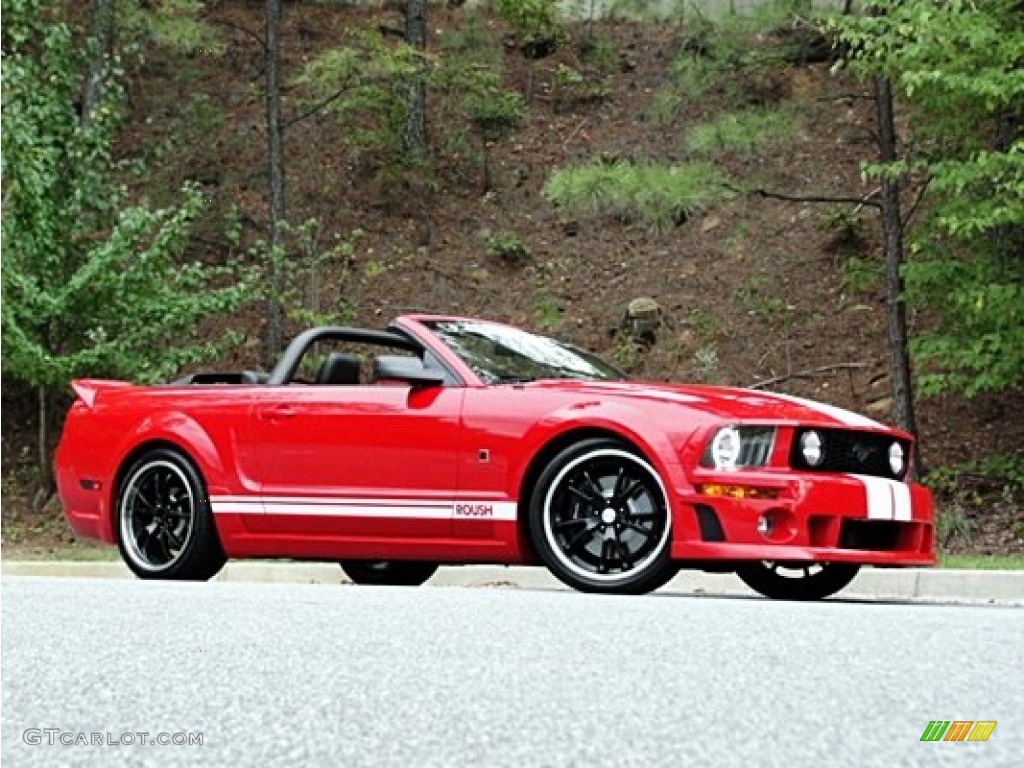 2005 Mustang Roush Stage 1 Convertible - Torch Red / Dark Charcoal/Red photo #43