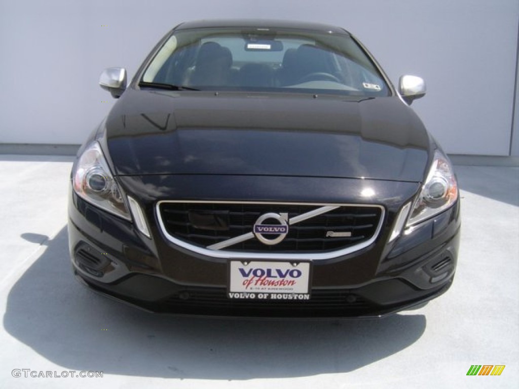 2013 S60 R-Design AWD - Black Sapphire Metallic / R Design Black photo #2