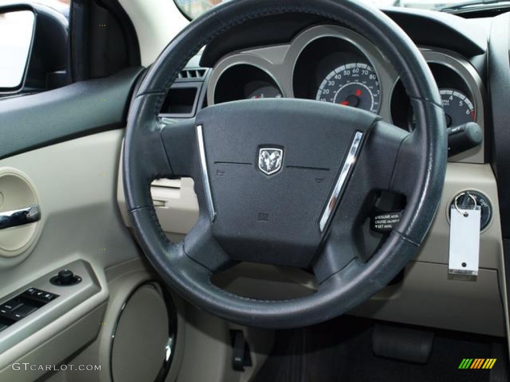2010 Dodge Avenger R/T Dark Slate Gray Steering Wheel Photo #70921117