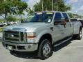 2008 Silver Metallic Ford F350 Super Duty Lariat Crew Cab 4x4 Dually  photo #8