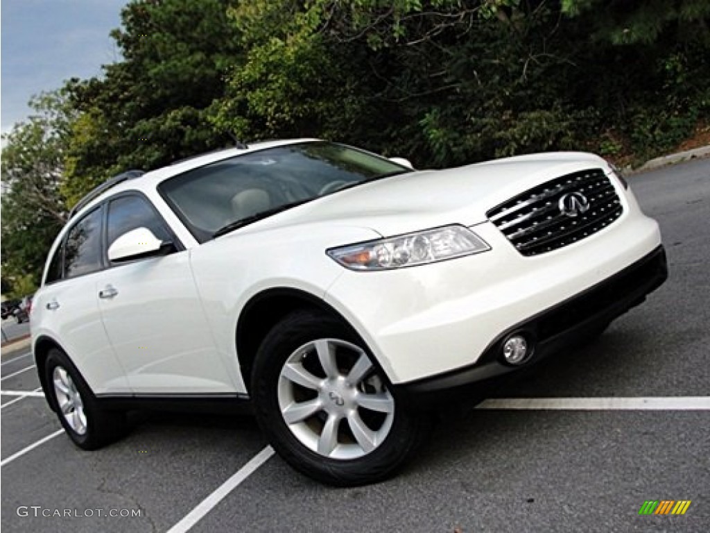 2004 FX 35 AWD - Ivory White Pearl / Willow photo #3