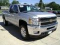 Sheer Silver Metallic - Silverado 2500HD LTZ Extended Cab 4x4 Photo No. 3