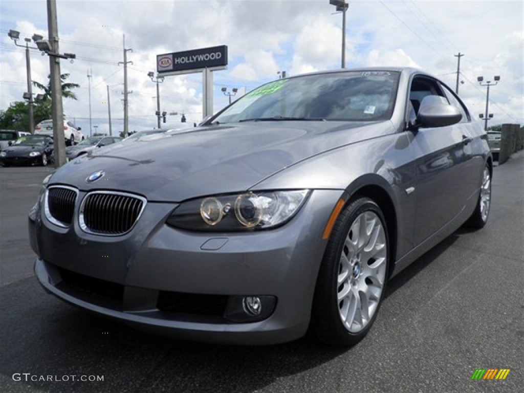 2009 3 Series 328i Coupe - Space Grey Metallic / Black photo #11