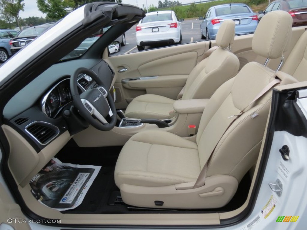 2013 200 Touring Convertible - Bright White / Black/Light Frost Beige photo #6