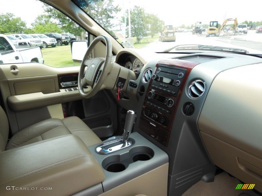 2008 F150 Lariat SuperCrew - Forest Green Metallic / Tan photo #6