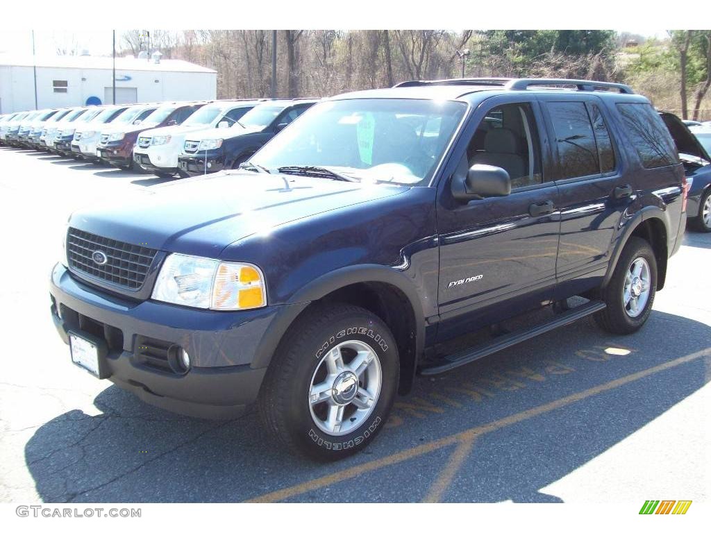 2004 Explorer XLS 4x4 - Dark Blue Pearl Metallic / Graphite photo #3