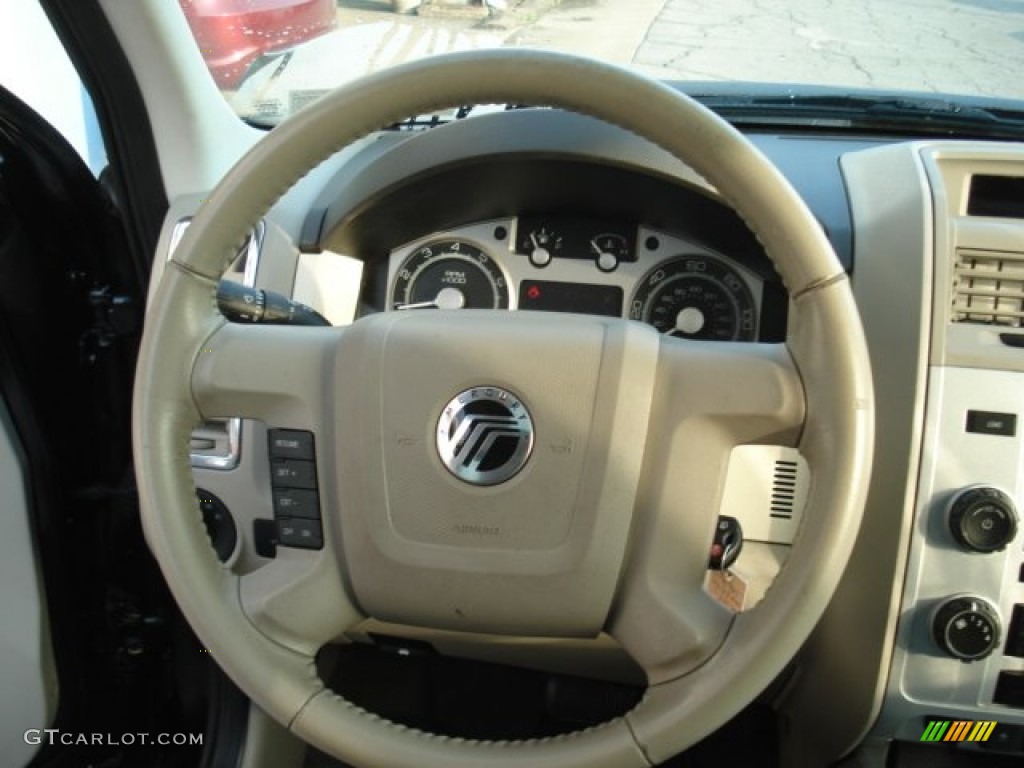 2008 Mercury Mariner V6 4WD Stone Steering Wheel Photo #70930096