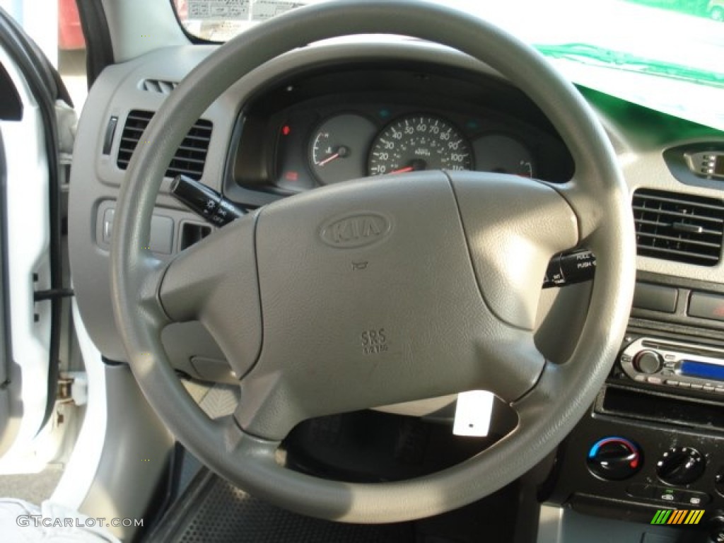 2005 Rio Sedan - Polar White / Gray photo #13