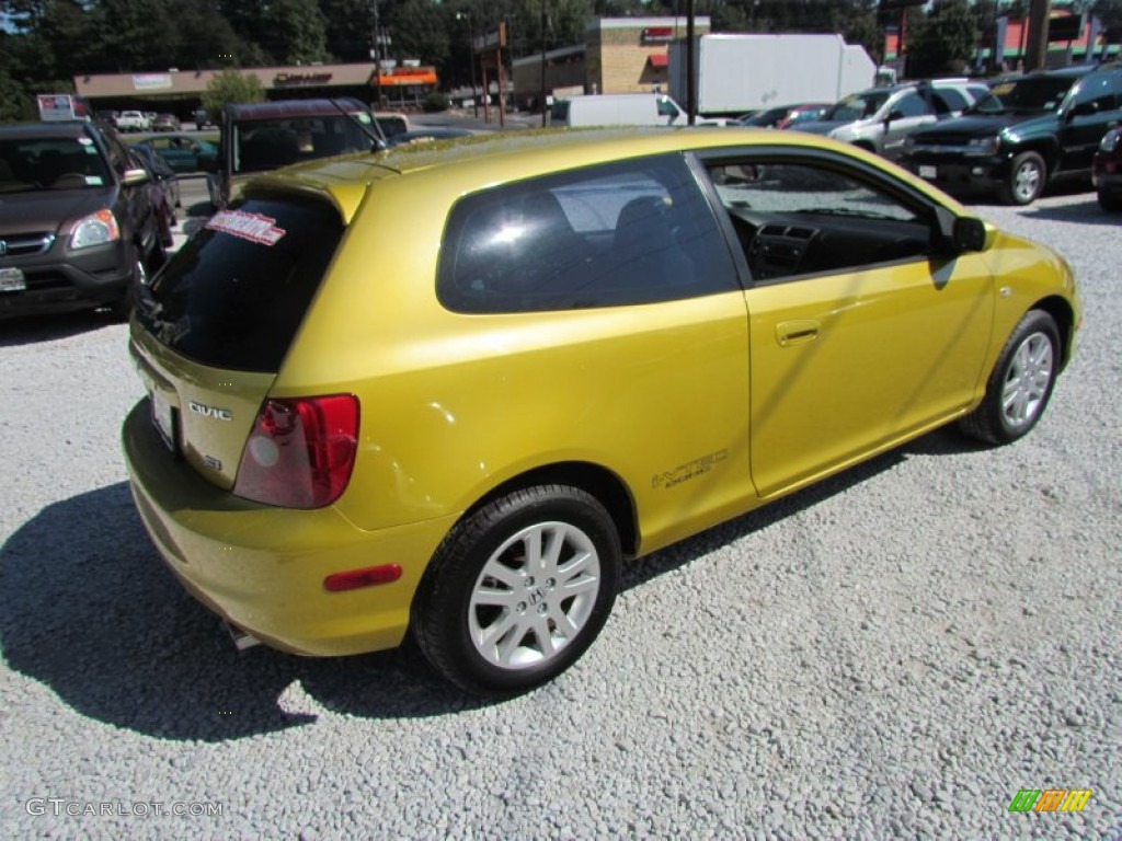 2002 Civic Si Hatchback - Yellow Pearl Metallic / Black photo #4