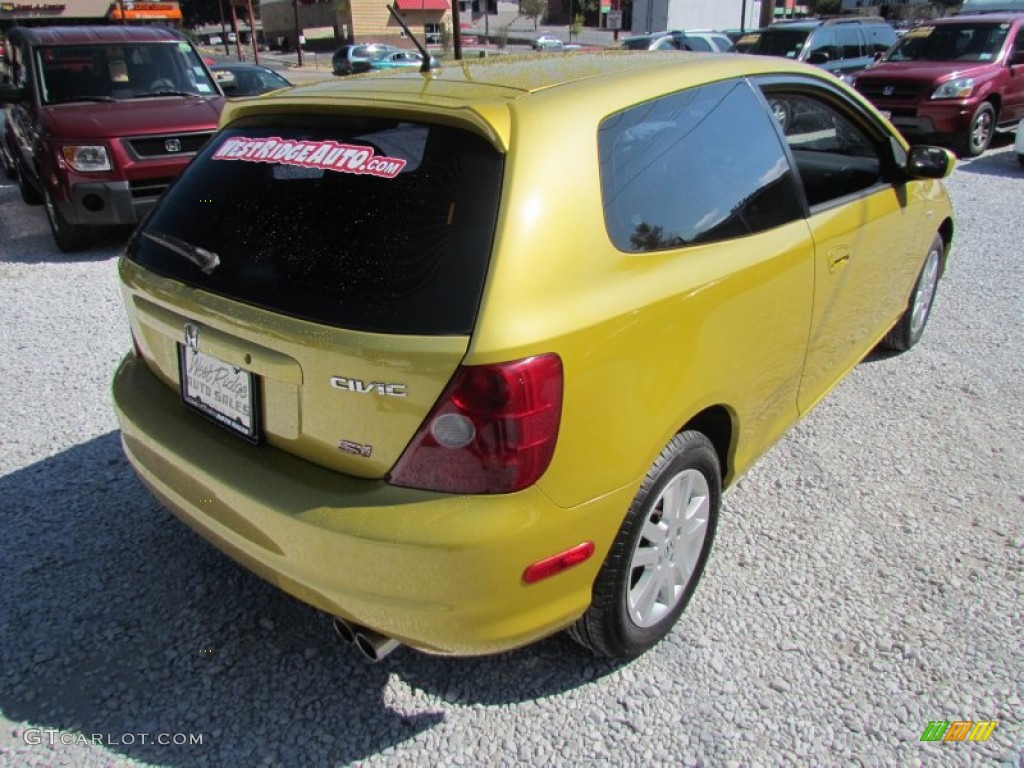 2002 Civic Si Hatchback - Yellow Pearl Metallic / Black photo #5
