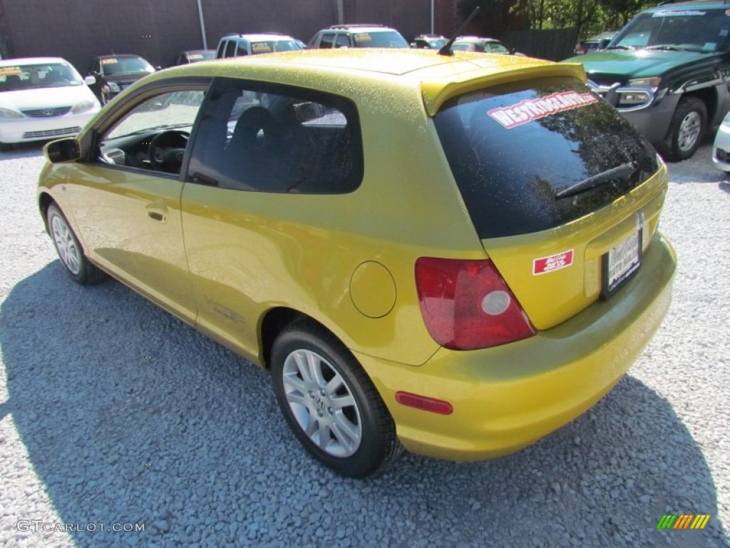 2002 Civic Si Hatchback - Yellow Pearl Metallic / Black photo #7