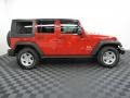 2008 Flame Red Jeep Wrangler Unlimited X 4x4  photo #5