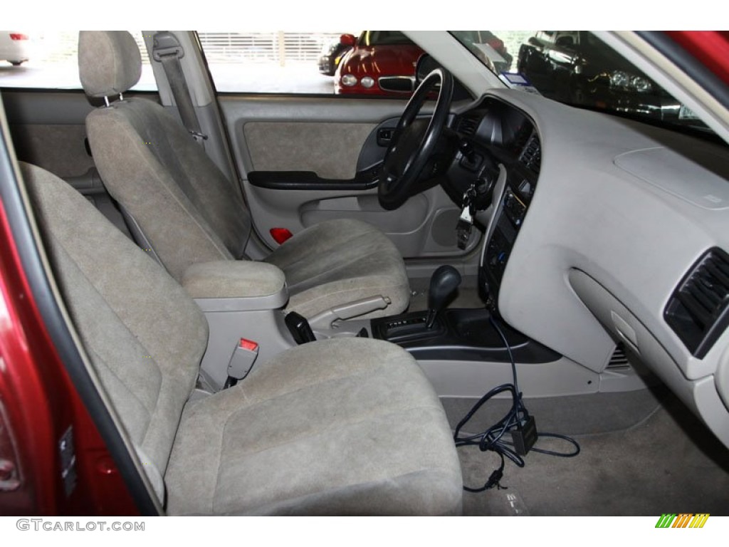 2002 Elantra GLS Sedan - Chianti Red / Gray photo #23
