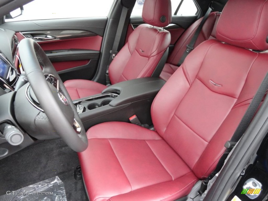 Morello Red/Jet Black Accents Interior 2013 Cadillac ATS 2.5L Luxury Photo #70932790