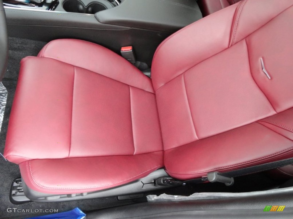 Morello Red/Jet Black Accents Interior 2013 Cadillac ATS 2.5L Luxury Photo #70932799