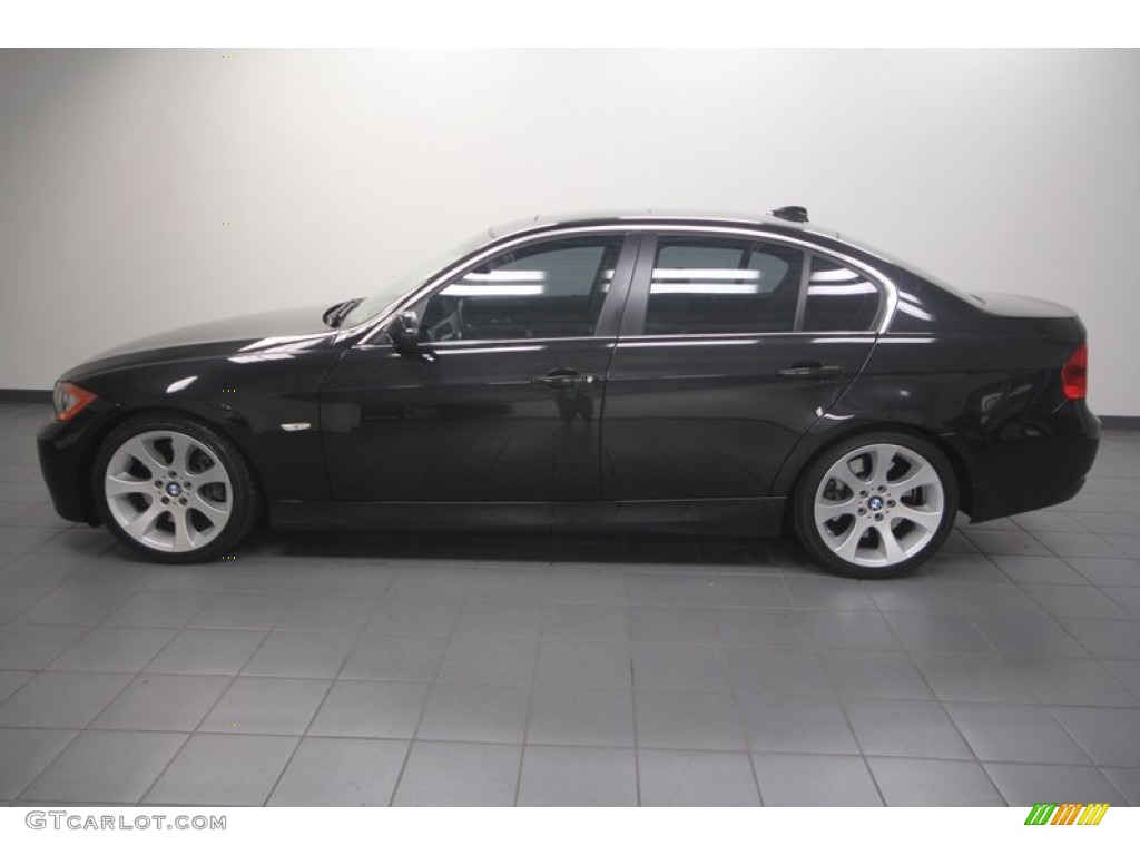 2008 3 Series 335i Sedan - Black Sapphire Metallic / Black photo #2