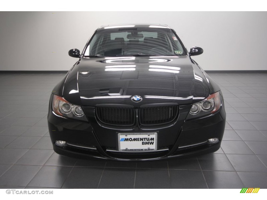 2008 3 Series 335i Sedan - Black Sapphire Metallic / Black photo #6