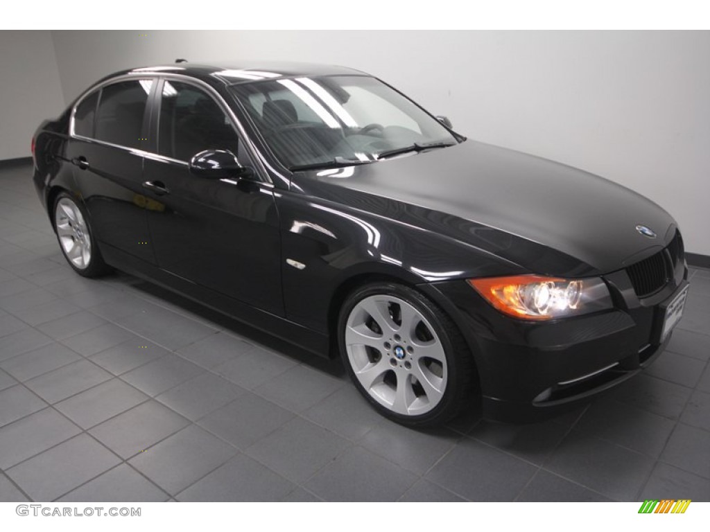 2008 3 Series 335i Sedan - Black Sapphire Metallic / Black photo #8