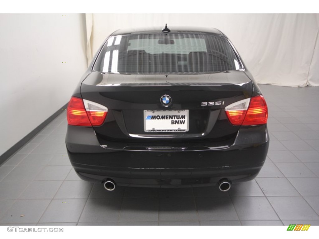2008 3 Series 335i Sedan - Black Sapphire Metallic / Black photo #12