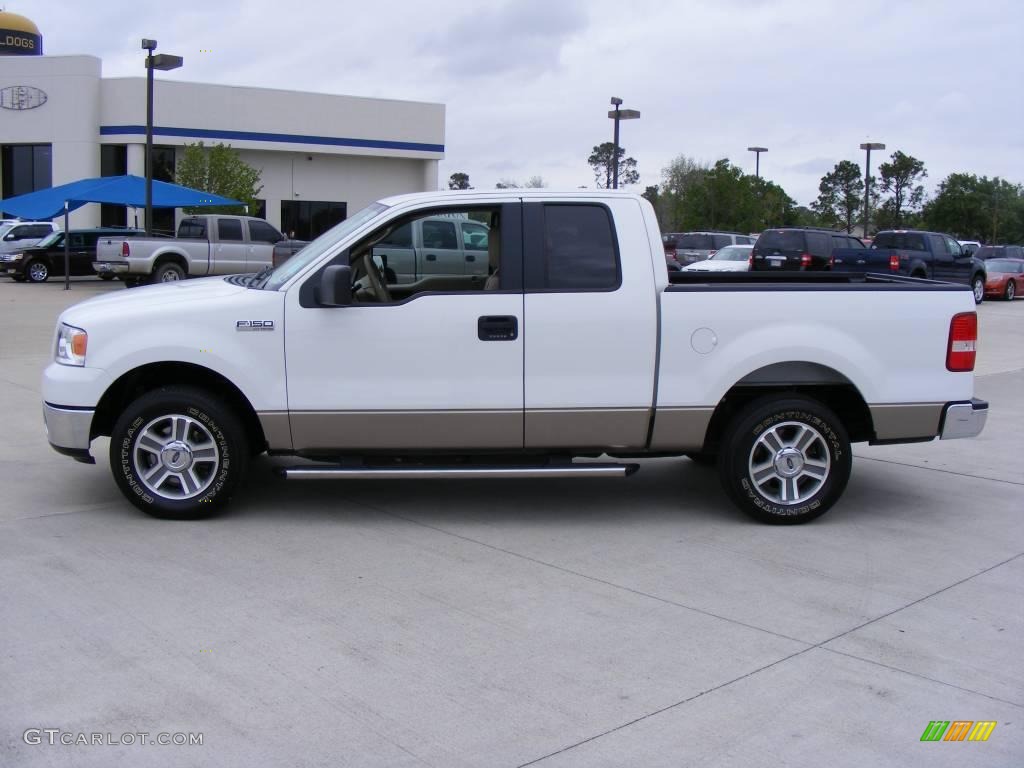 2006 F150 XLT SuperCab - Oxford White / Tan photo #2