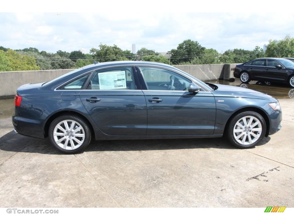 2013 A6 3.0T quattro Sedan - Aviator Blue Metallic / Titanium Gray photo #9