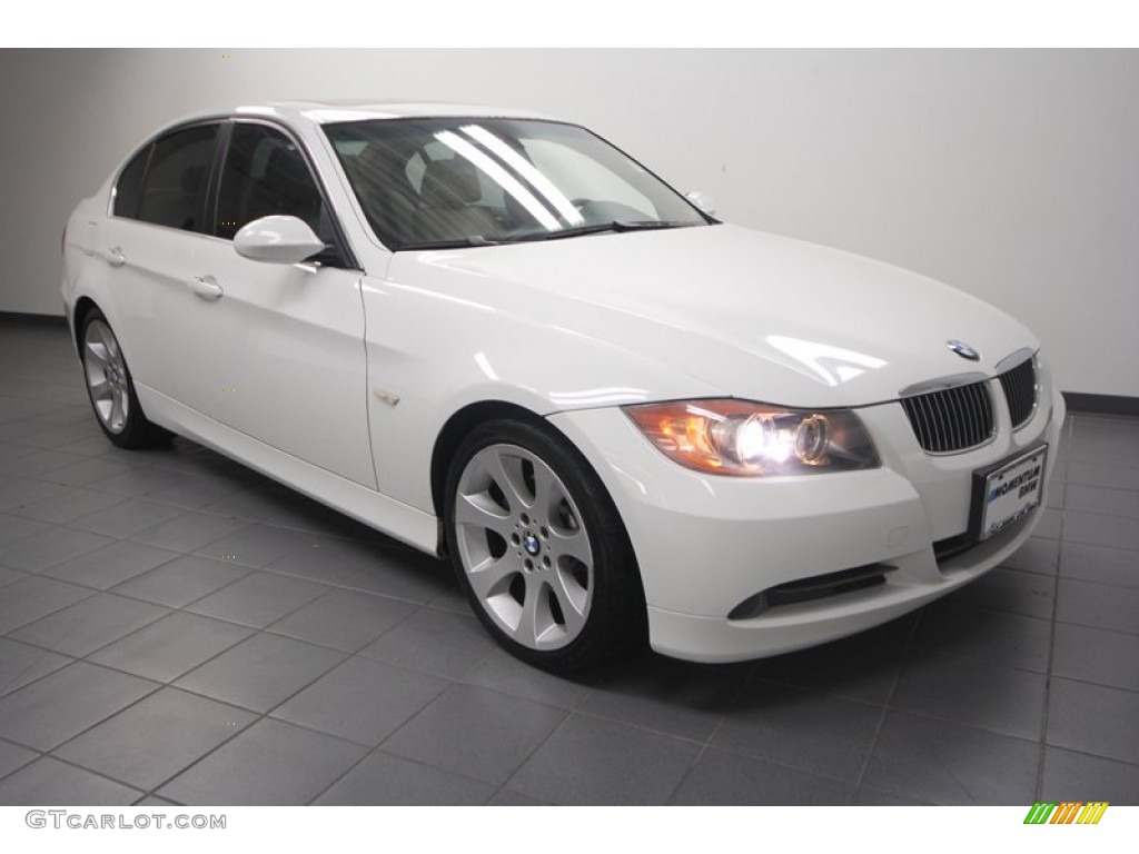 2006 3 Series 330i Sedan - Alpine White / Beige photo #1