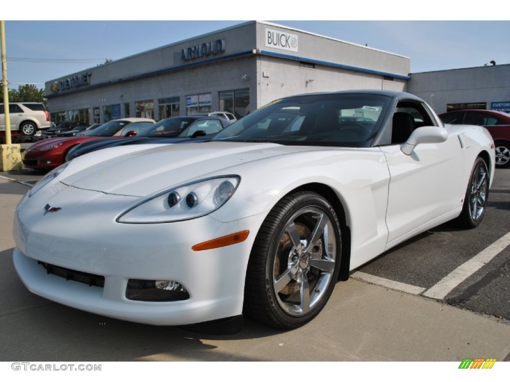 2008 Corvette Coupe - Arctic White / Ebony photo #1