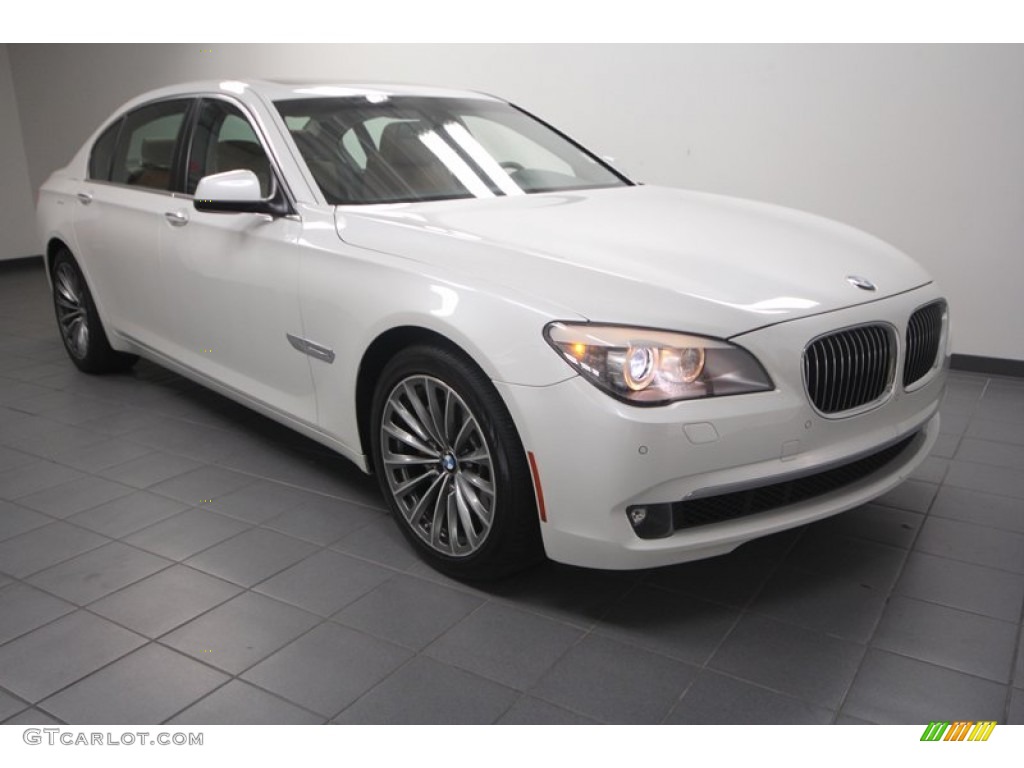 2011 7 Series 740Li Sedan - Mineral White Metallic / Light Saddle photo #1