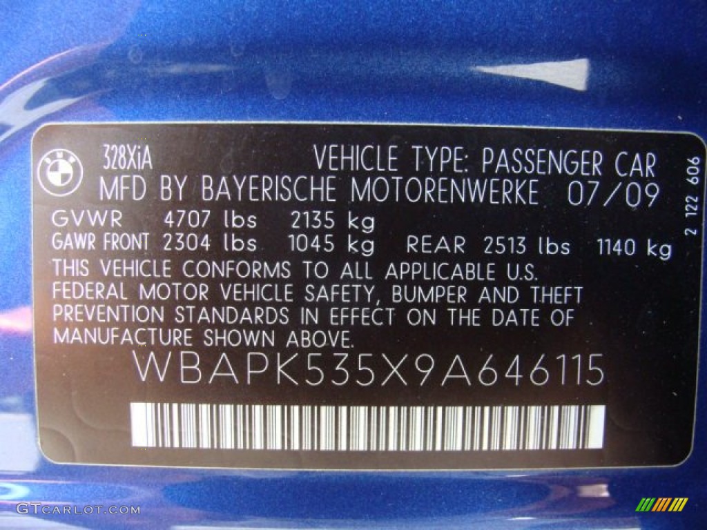 2009 3 Series 328xi Sedan - Montego Blue Metallic / Grey photo #16