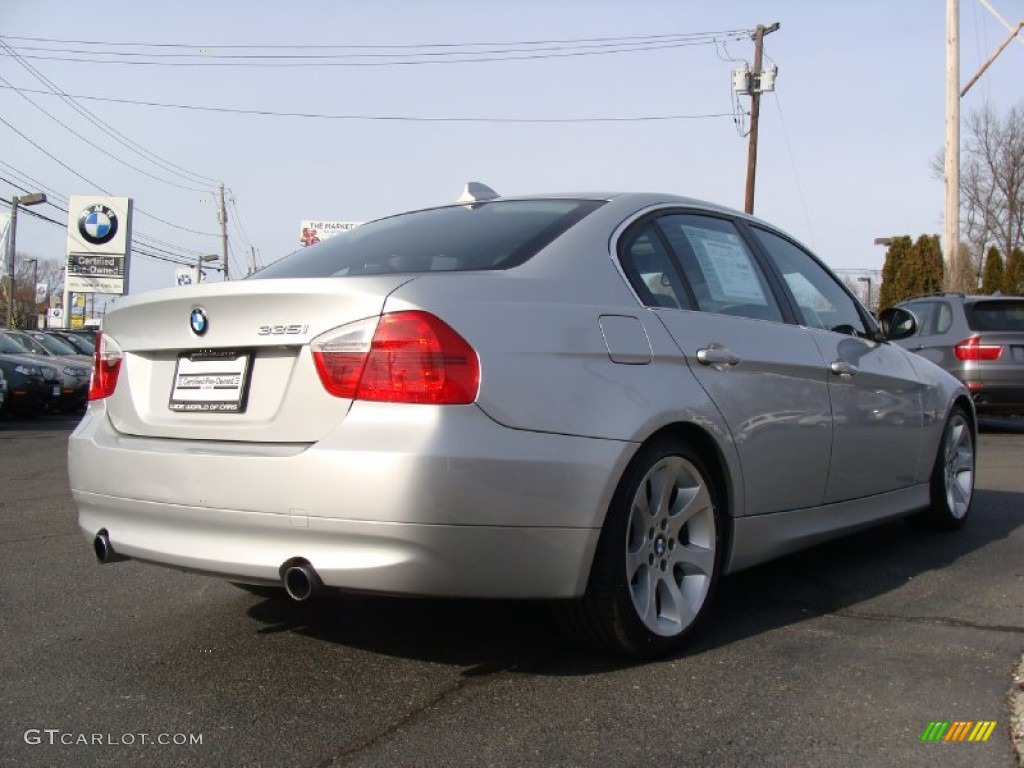 2008 3 Series 335i Sedan - Titanium Silver Metallic / Black photo #4