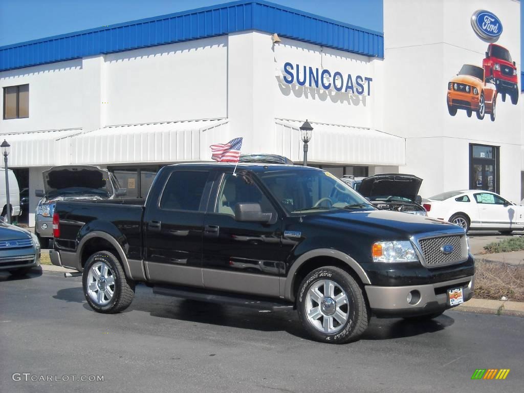 2006 F150 Lariat SuperCrew - Black / Tan photo #1