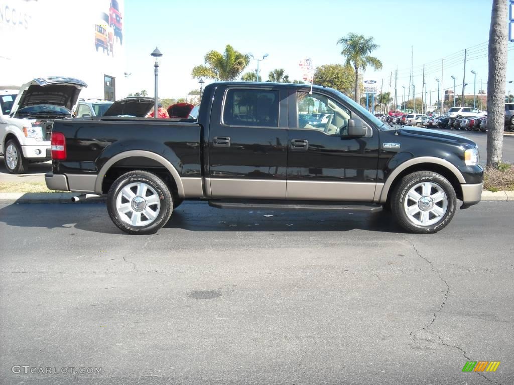 2006 F150 Lariat SuperCrew - Black / Tan photo #2