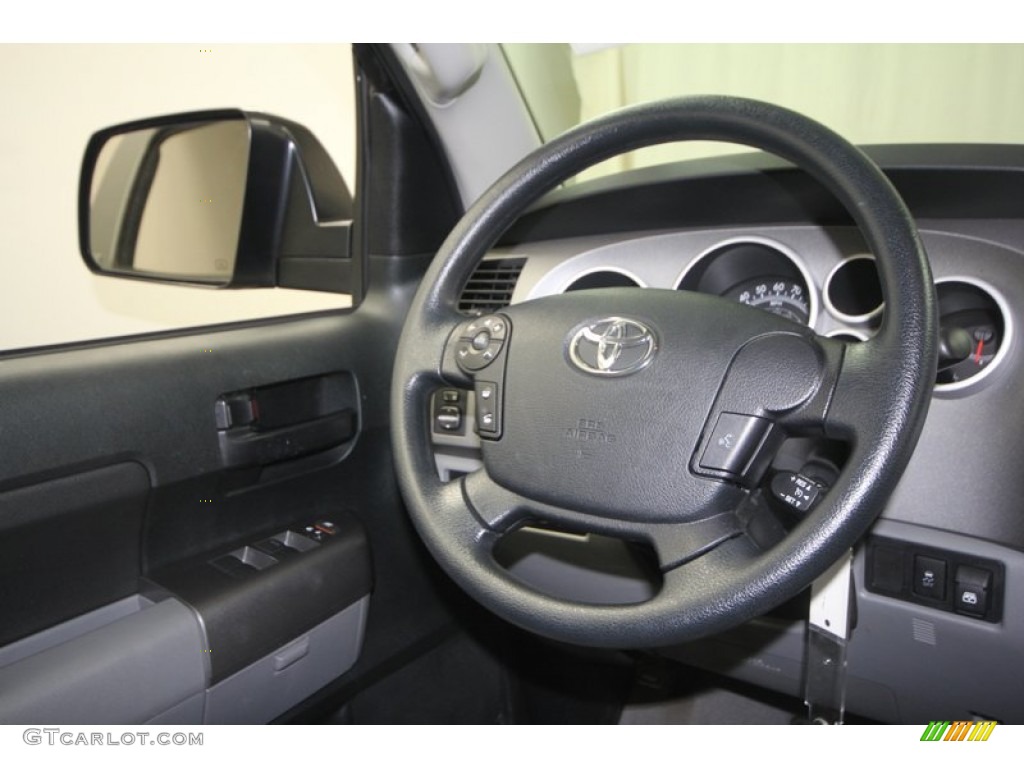 2011 Toyota Tundra Texas Edition CrewMax Graphite Gray Steering Wheel Photo #70938088