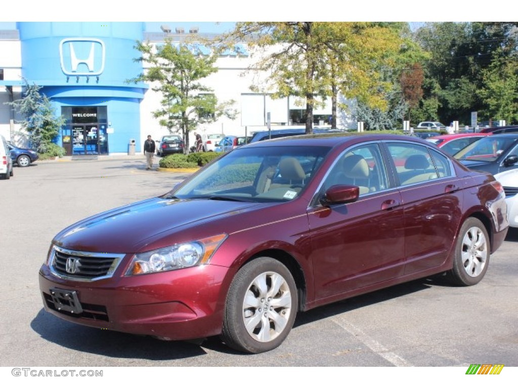 2009 Accord EX Sedan - Basque Red Pearl / Ivory photo #1