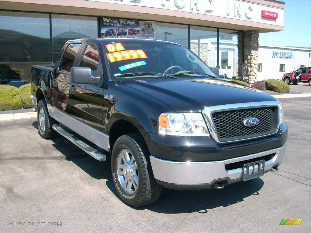 2006 F150 XLT SuperCrew 4x4 - Black / Medium/Dark Flint photo #5