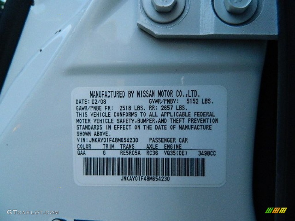 2008 M 35x AWD Sedan - Moonlight White / Graphite photo #22