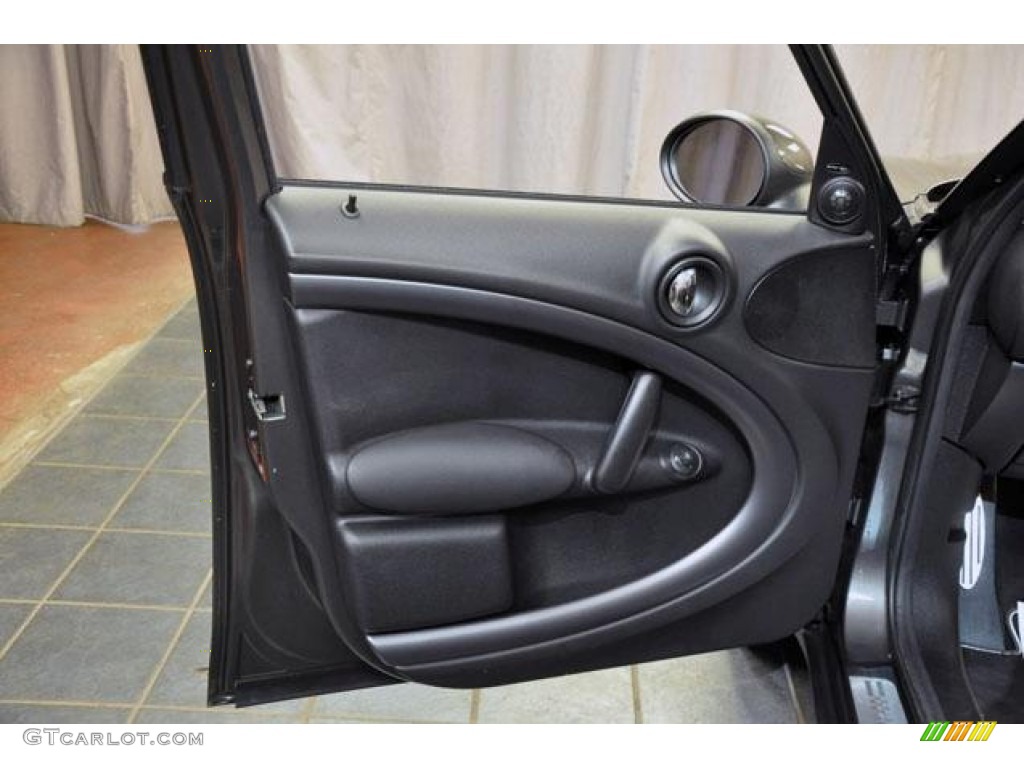 2012 Mini Cooper S Countryman All4 AWD Carbon Black Door Panel Photo #70940372