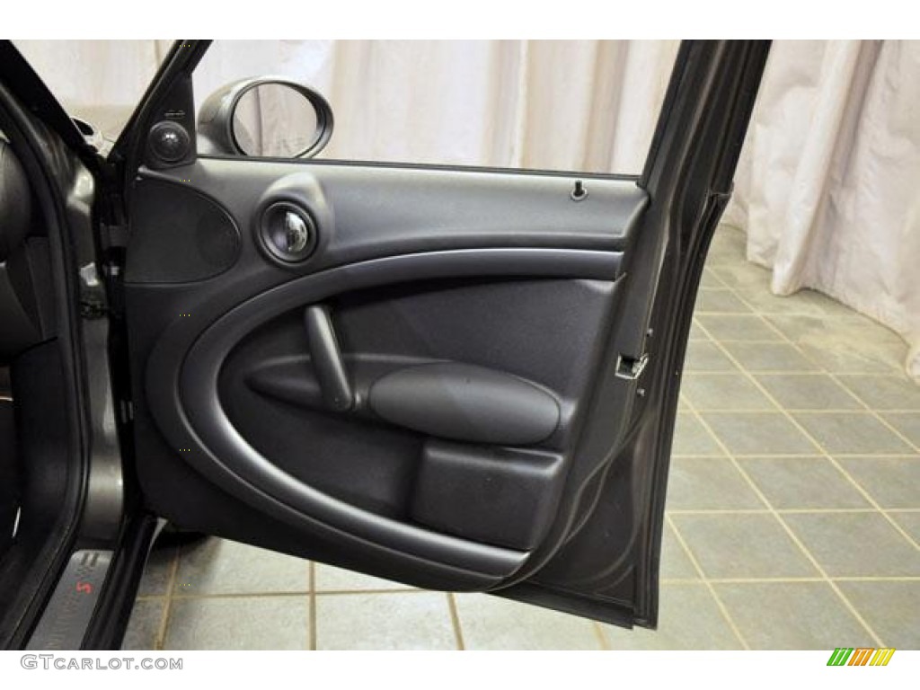 2012 Mini Cooper S Countryman All4 AWD Carbon Black Door Panel Photo #70940404