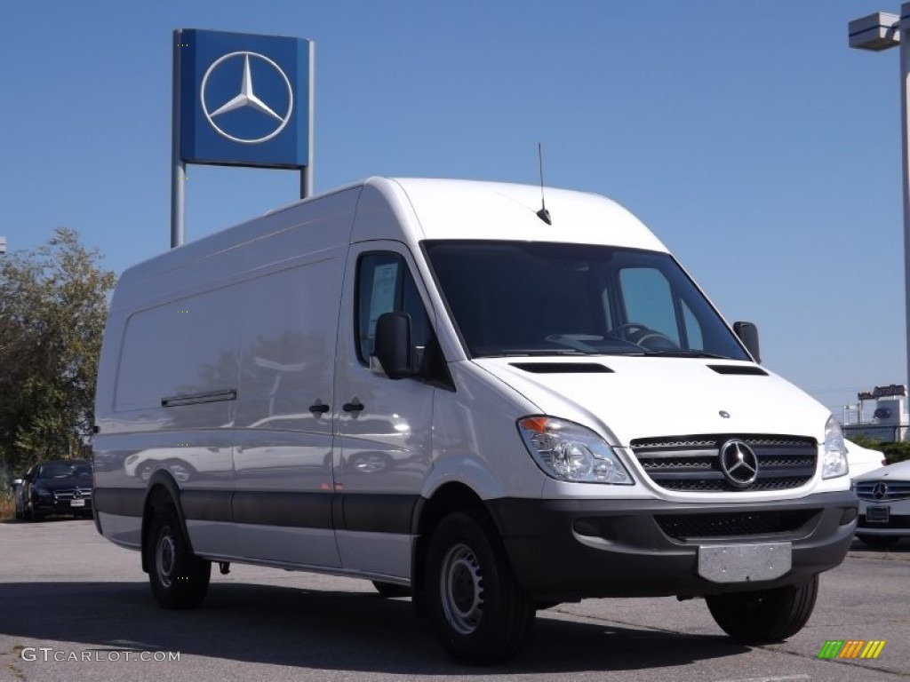 2012 Sprinter 2500 High Roof Extended Cargo Van - Arctic White / Lima Black Fabric photo #1