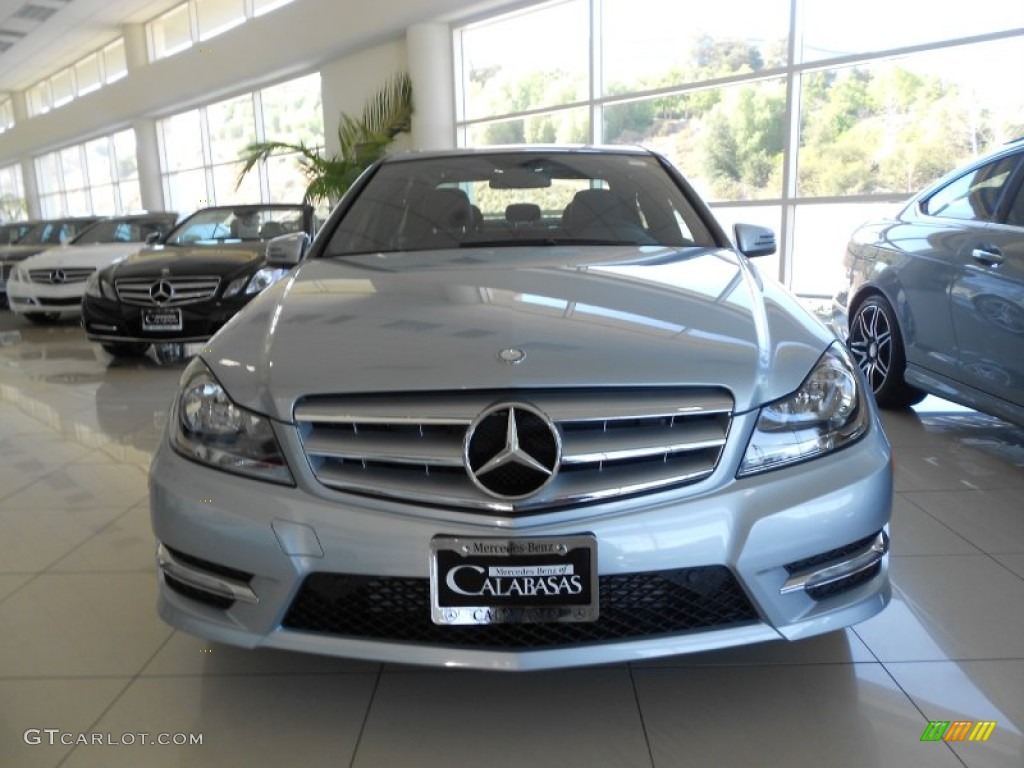 2013 C 250 Sport - Diamond Silver Metallic / Black photo #2