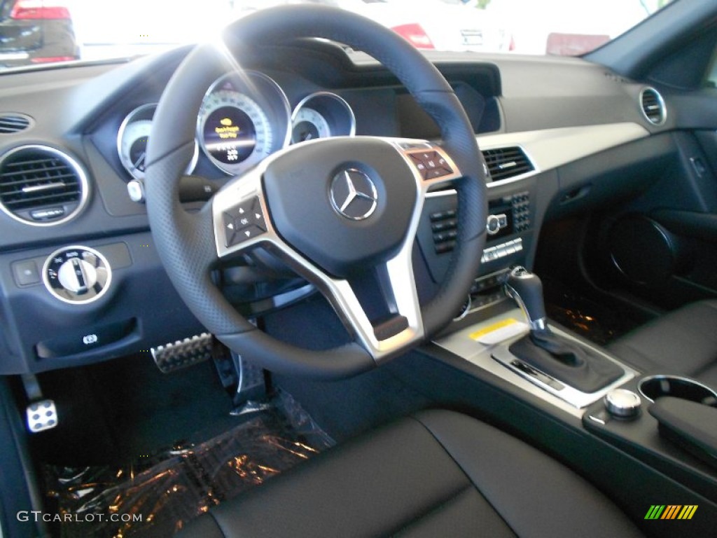 2013 C 250 Sport - Diamond Silver Metallic / Black photo #5