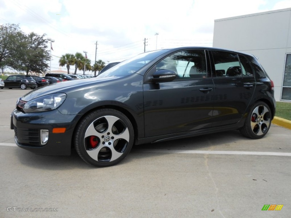 2013 GTI 4 Door - Carbon Steel Gray Metallic / Interlagos Plaid Cloth photo #3