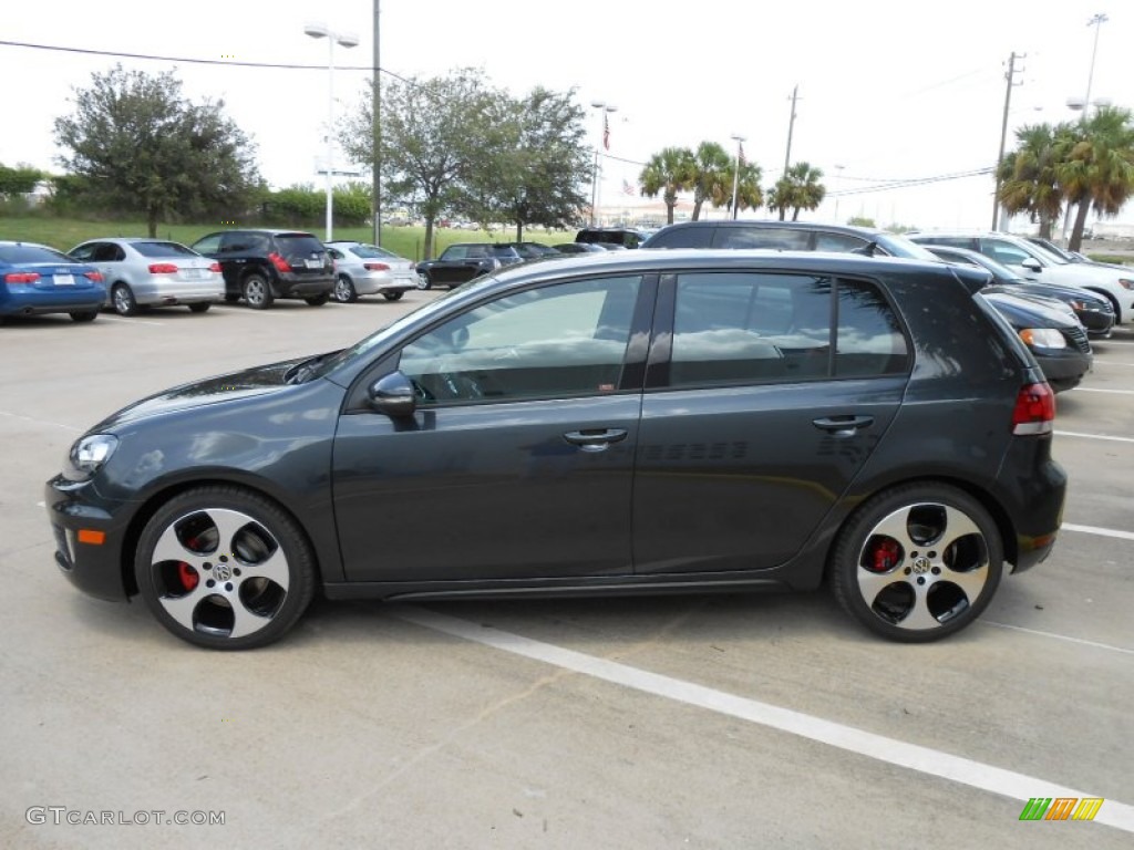 2013 GTI 4 Door - Carbon Steel Gray Metallic / Interlagos Plaid Cloth photo #4