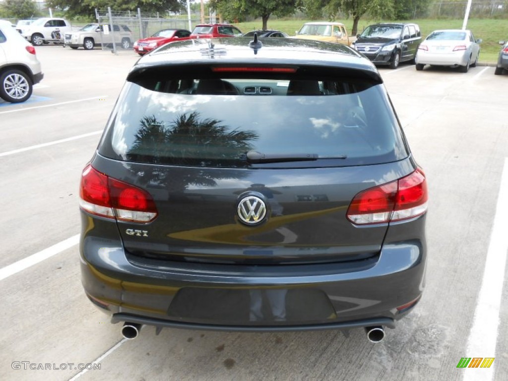 2013 GTI 4 Door - Carbon Steel Gray Metallic / Interlagos Plaid Cloth photo #6