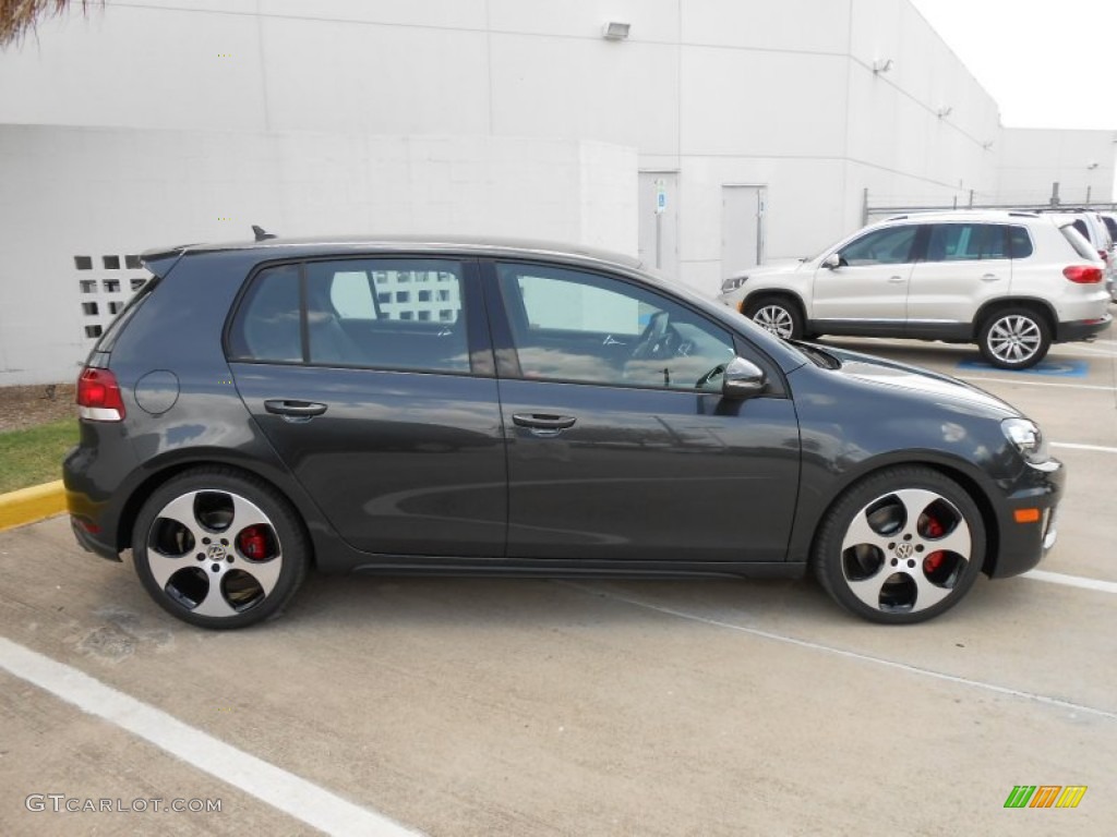 2013 GTI 4 Door - Carbon Steel Gray Metallic / Interlagos Plaid Cloth photo #8