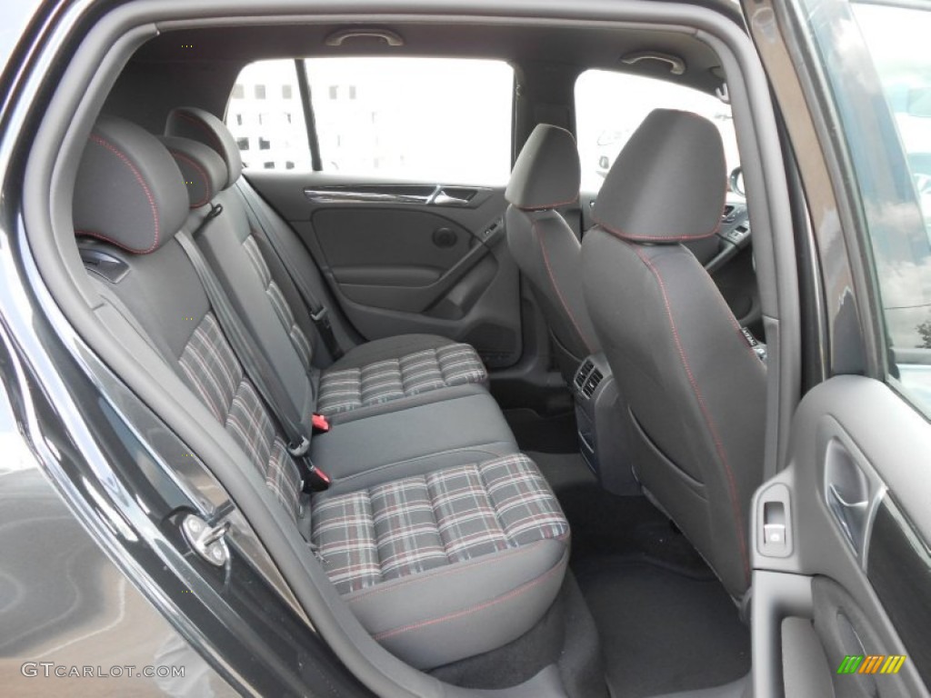 2013 GTI 4 Door - Carbon Steel Gray Metallic / Interlagos Plaid Cloth photo #14